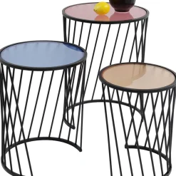 Tische-KARE Design Beistelltisch Rainbow (3/Set)
