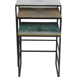 Tische-KARE Design Beistelltisch Ray Square (3/Set)