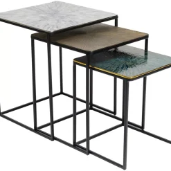 Tische-KARE Design Beistelltisch Ray Square (3/Set)