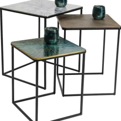Tische-KARE Design Beistelltisch Ray Square (3/Set)