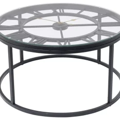 Tische-KARE Design Beistelltisch Roman Schwarz O76Cm