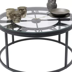 Tische-KARE Design Beistelltisch Roman Schwarz O76Cm