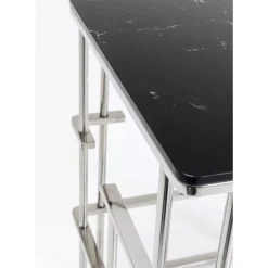 Tische-KARE Design Beistelltisch Rome Silber 40X40Cm