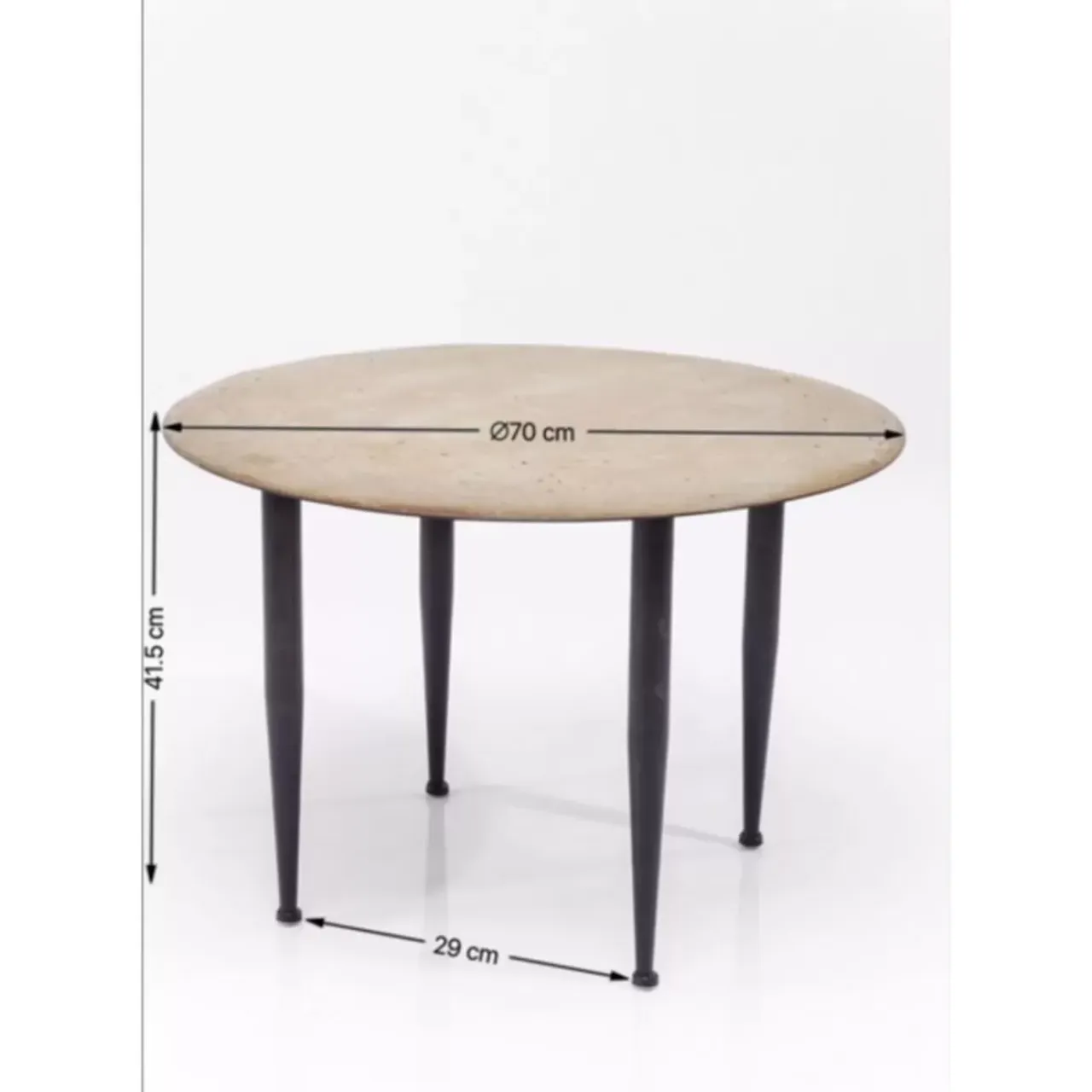 Tische-KARE Design Beistelltisch Vintage Elements O60Cm