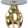 Tische-KARE Design Beistelltisch Volcano Gold O60Cm