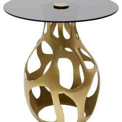Tische-KARE Design Beistelltisch Volcano Gold O60Cm