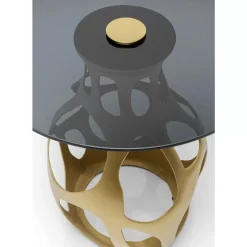 Tische-KARE Design Beistelltisch Volcano Gold O60Cm