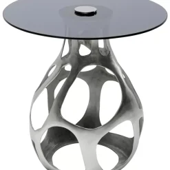Tische-KARE Design Beistelltisch Volcano Silber O60Cm