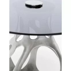 Tische-KARE Design Beistelltisch Volcano Silber O60Cm