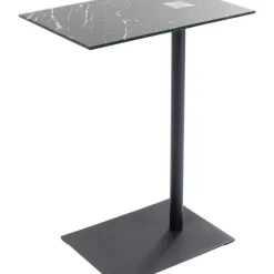 Tische-KARE Design Beistelltisch West Coast Schwarz Marble 50X34Cm