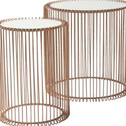 Tische-KARE Design Beistelltisch Wire Copper (2/Set) O44Cm