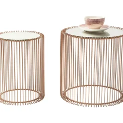 Tische-KARE Design Beistelltisch Wire Copper (2/Set) O44Cm