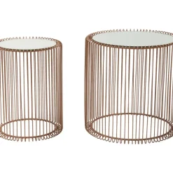 Tische-KARE Design Beistelltisch Wire Copper (2/Set) O44Cm