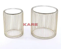 Tische-KARE Design Beistelltisch Wire Messing (2/Set) O44Cm