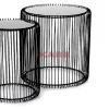 Tische-KARE Design Beistelltisch Wire Schwarz (2/Set) O44Cm