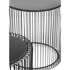 Tische-KARE Design Beistelltisch Wire Schwarz (2/Set) O44Cm