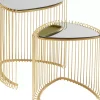 Tische-KARE Design Beistelltisch Wire Triangle Gold (2/Set)