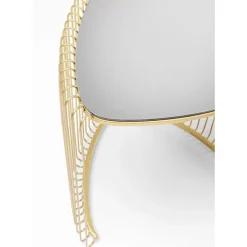 Tische-KARE Design Beistelltisch Wire Triangle Gold (2/Set)