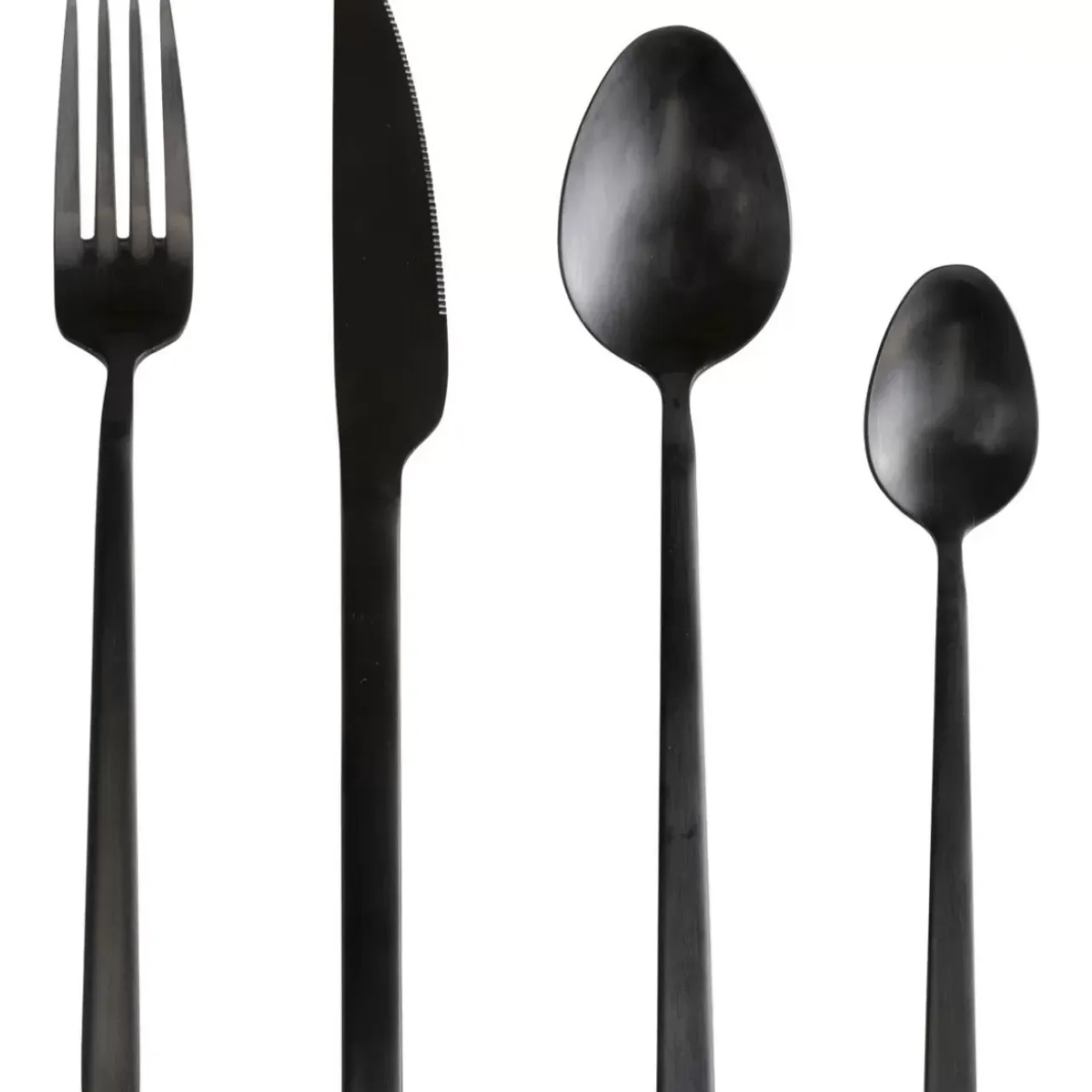 Geschirr & Tischaccessoires-KARE Design Besteck Gloria Matt Schwarz (16-Tlg.)