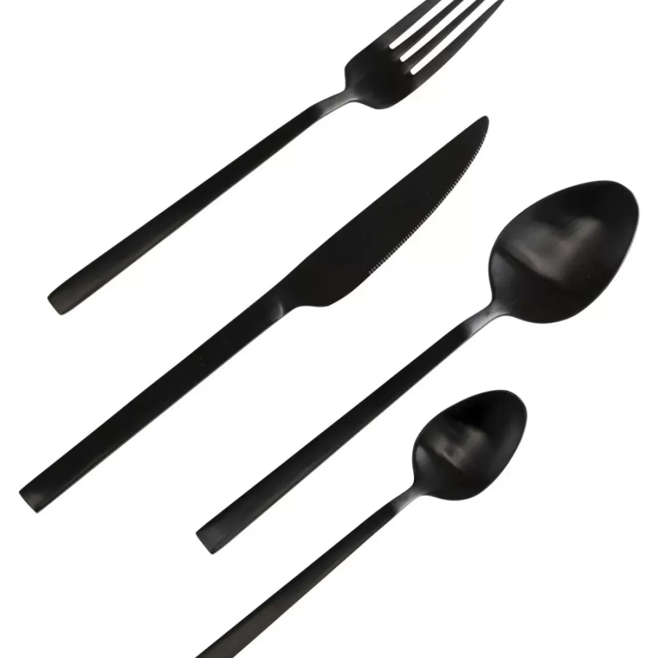 Geschirr & Tischaccessoires-KARE Design Besteck Gloria Matt Schwarz (16-Tlg.)