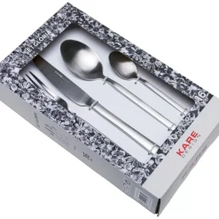 Geschirr & Tischaccessoires-KARE Design Besteck Gloria Matt Silber (16-Tlg.)