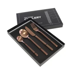 Geschirr & Tischaccessoires-KARE Design Besteck Lery Copper 4.Tlg
