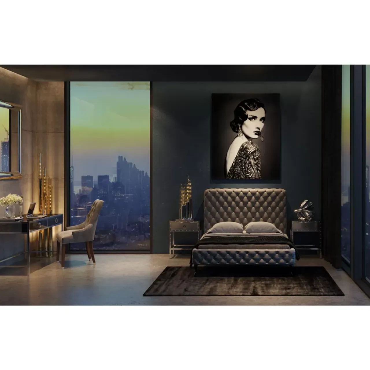 Betten-KARE Design Bett Desire Hoch Silbergrau 160X200 Cm