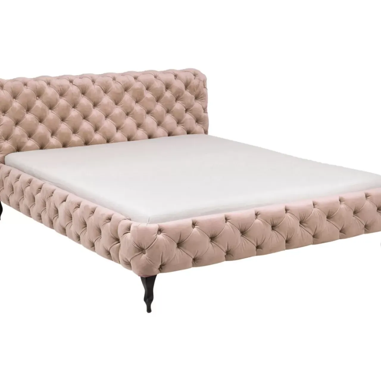 Betten-KARE Design Bett Desire Velvet Ecru 160X200Cm