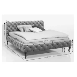 Betten-KARE Design Bett Desire Velvet Rose 180X200Cm