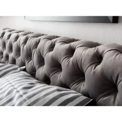 Betten-KARE Design Bett Desire Velvet Silbergrau 160X200 Cm