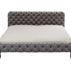 Betten-KARE Design Bett Desire Velvet Silbergrau 200X200Cm