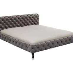 Betten-KARE Design Bett Desire Velvet Silbergrau 200X200Cm