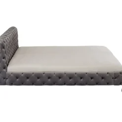 Betten-KARE Design Bett Desire Velvet Silbergrau 200X200Cm