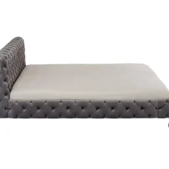 Betten-KARE Design Bett Desire Velvet Silbergrau 180X200 Cm