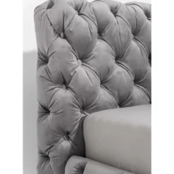 Betten-KARE Design Bett Desire Velvet Silbergrau 180X200 Cm