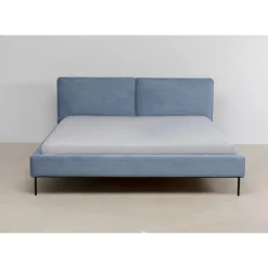 Betten-KARE Design Bett East Side Cord Blau 180X200Cm