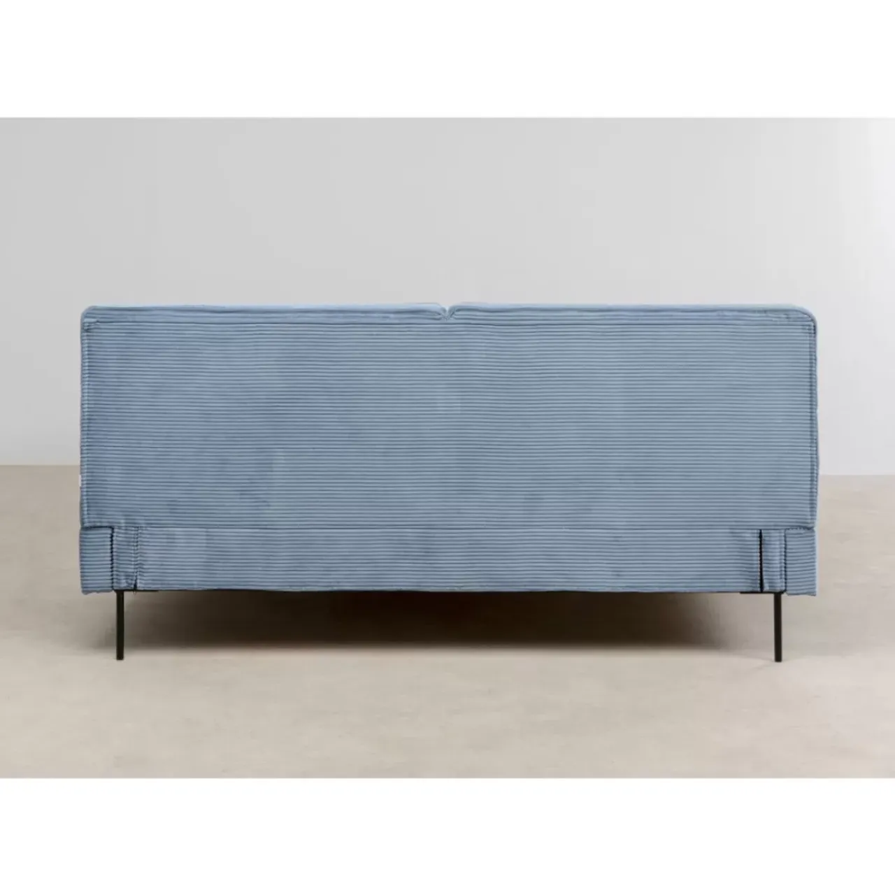 Betten-KARE Design Bett East Side Cord Blau 180X200Cm