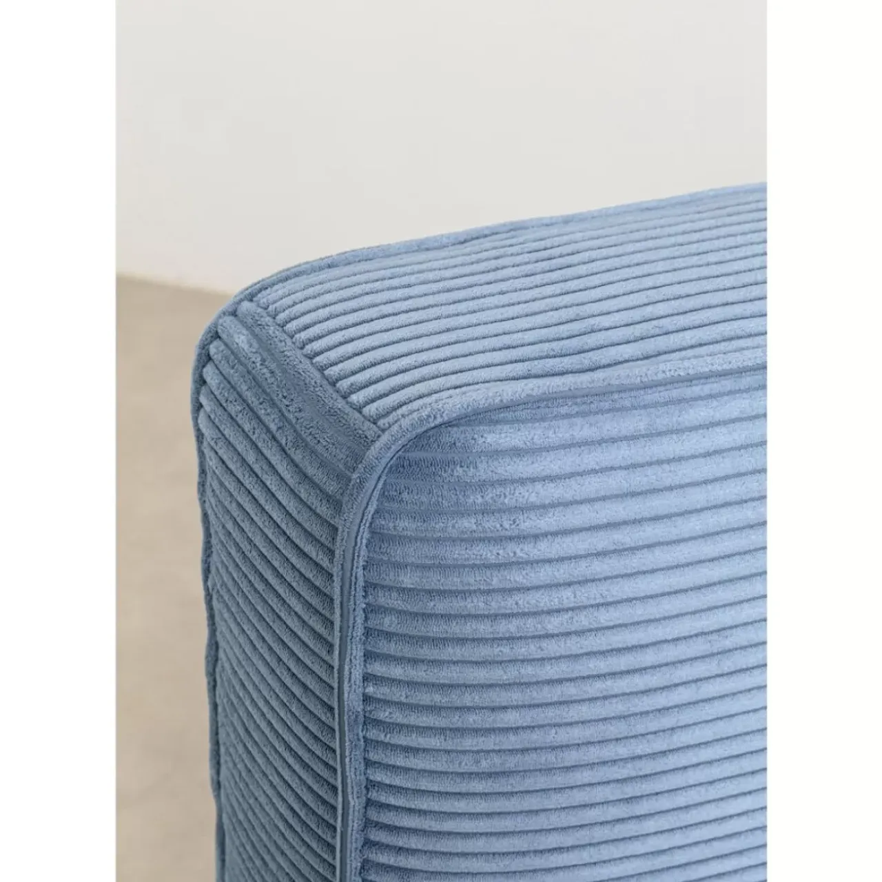 Betten-KARE Design Bett East Side Cord Blau 160X200Cm