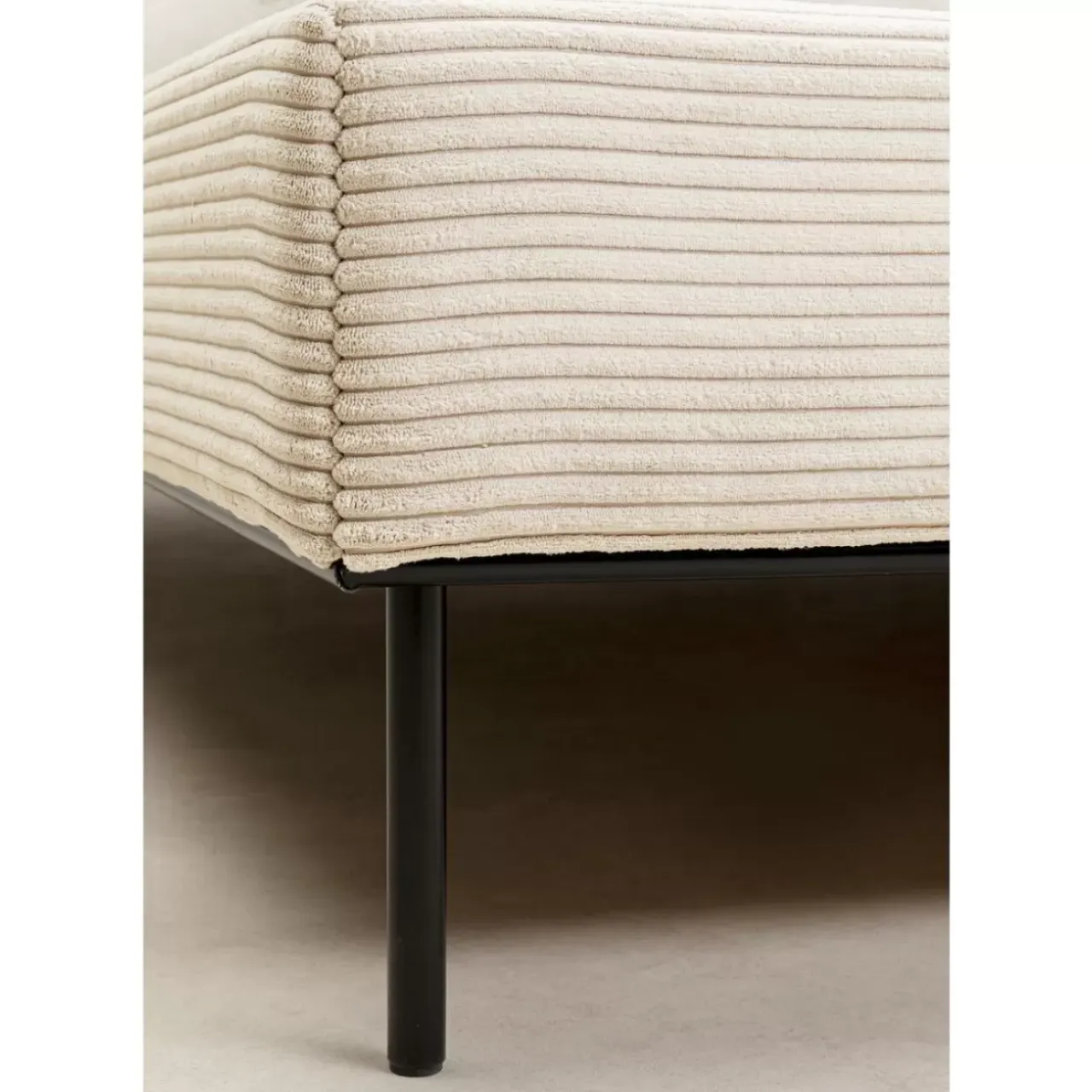Betten-KARE Design Bett East Side Cord Creme 160X200Cm