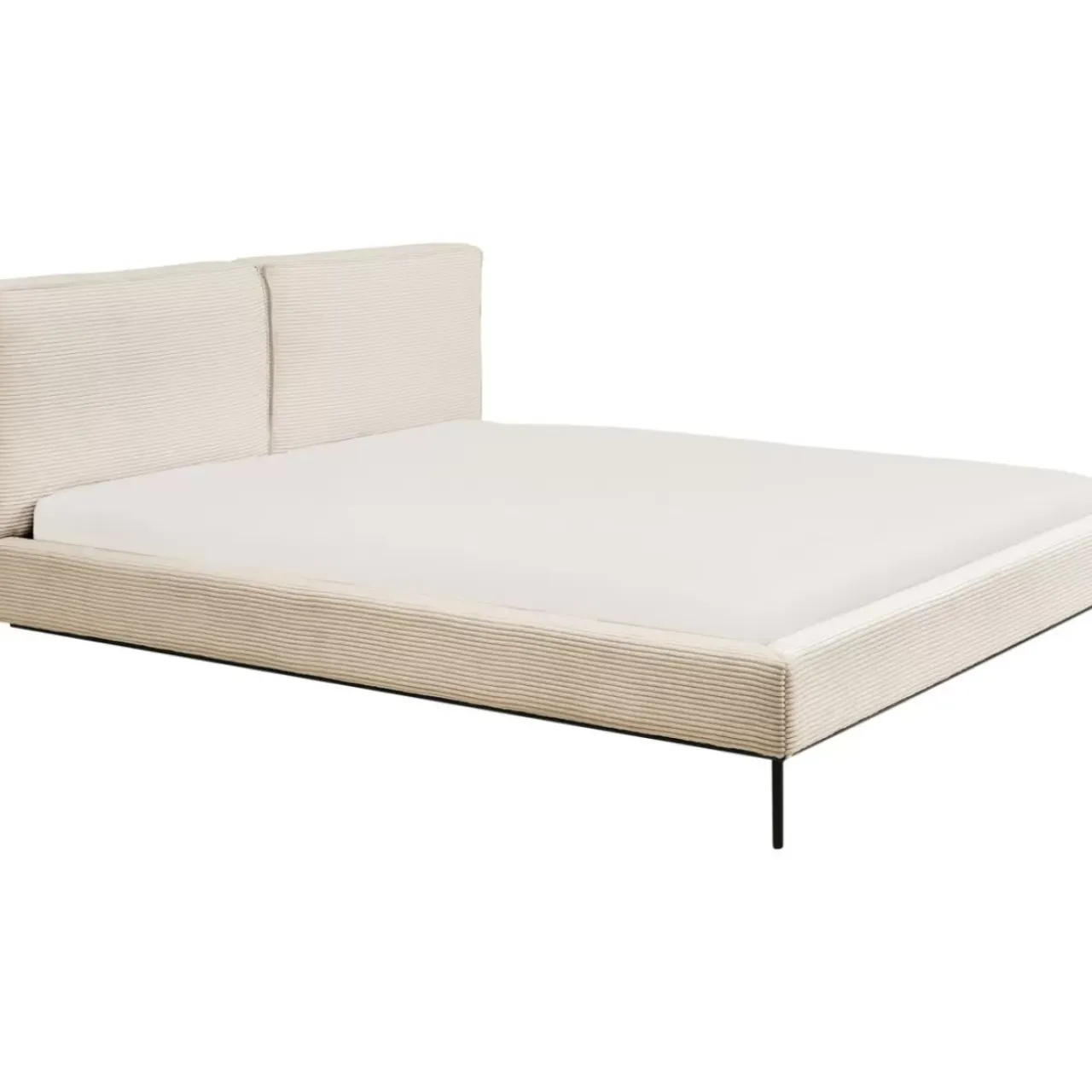 Betten-KARE Design Bett East Side Cord Creme 160X200Cm