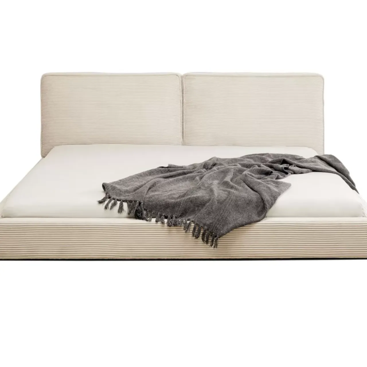 Betten-KARE Design Bett East Side Cord Creme 160X200Cm