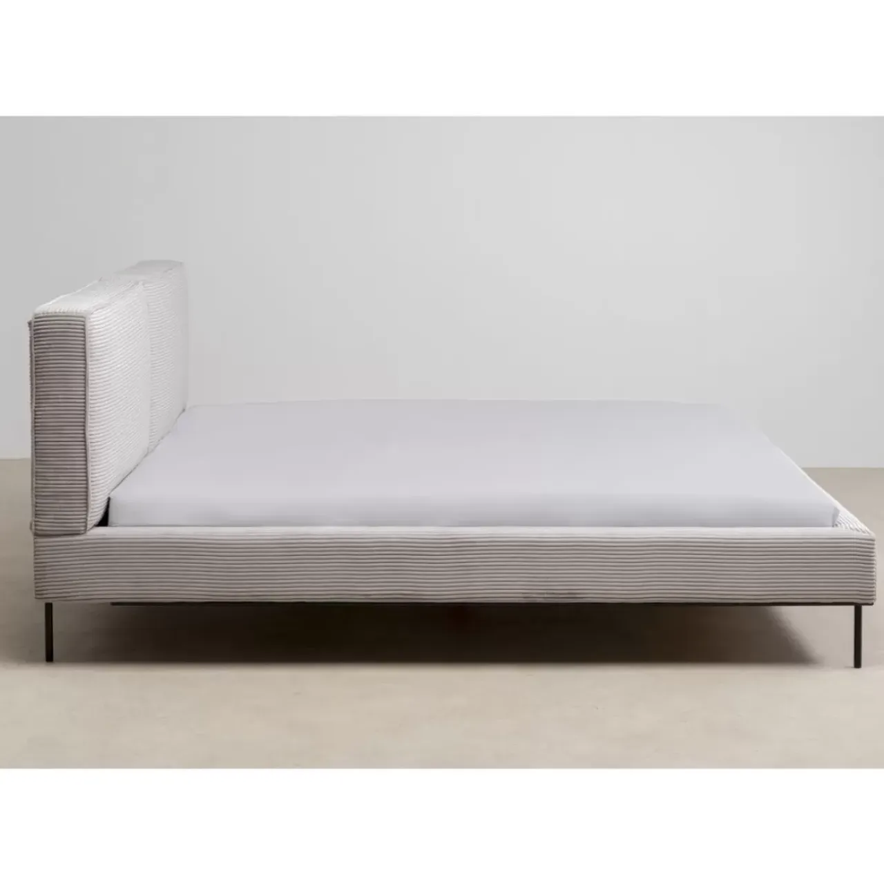 Betten-KARE Design Bett East Side Cord Grau 180X200Cm