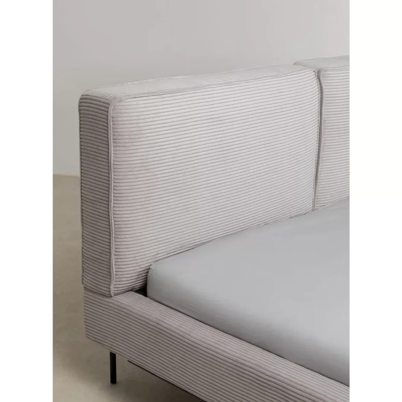 Betten-KARE Design Bett East Side Cord Grau 160X200Cm