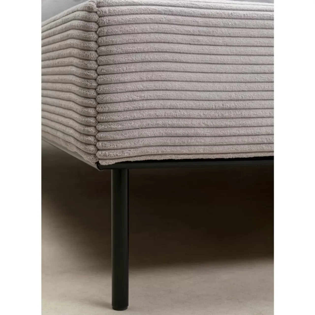 Betten-KARE Design Bett East Side Cord Grau 160X200Cm