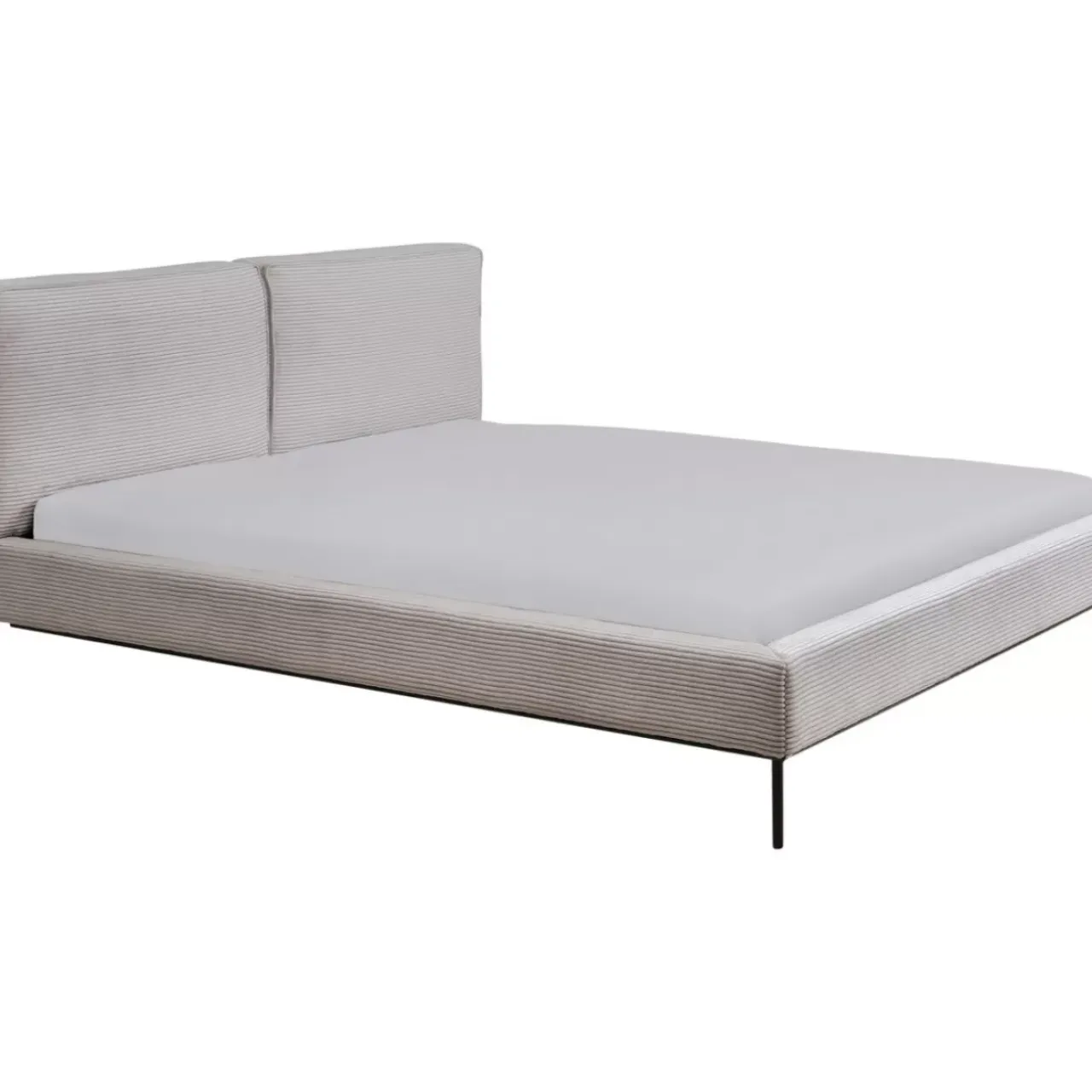 Betten-KARE Design Bett East Side Cord Grau 160X200Cm