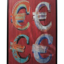 Bilder-KARE Design Bild Frame Art 3D Euro 118X83Cm