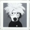 Bilder-KARE Design Bild Frame Mirror Artist Dog 60X60