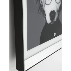 Bilder-KARE Design Bild Frame Mirror Artist Dog 60X60