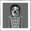 Bilder-KARE Design Bild Frame Mirror King Dog 60X60