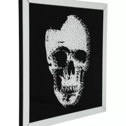 Bilder-KARE Design Bild Frame Mirror Skull 100X100Cm